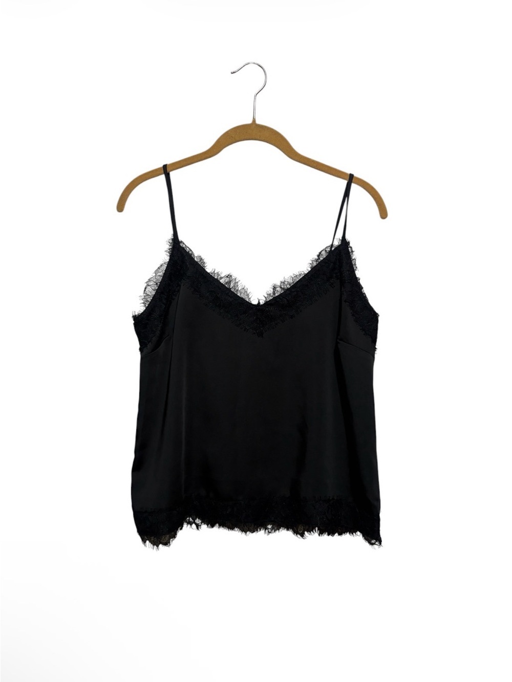 cupcakes and cashmere Savannah Heavy Satin Eyelash Lace Camisole